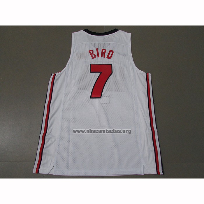 Camiseta USA 1992 Larry Bird NO 7 Blanco